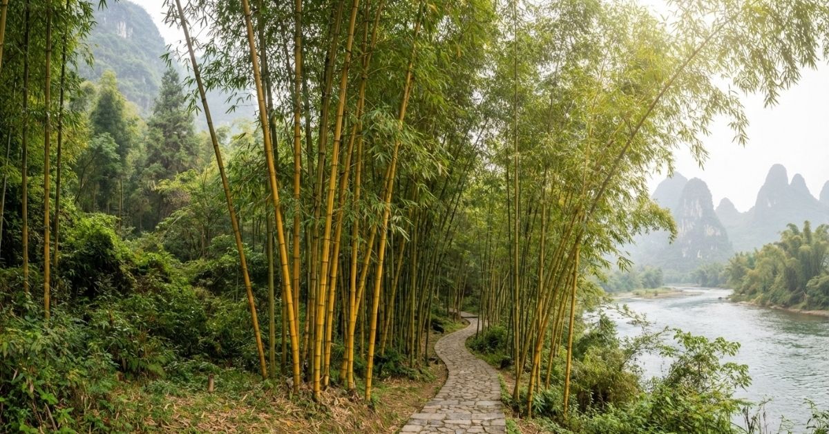 Chinese Water Bamboo (Phyllostachys aurea)